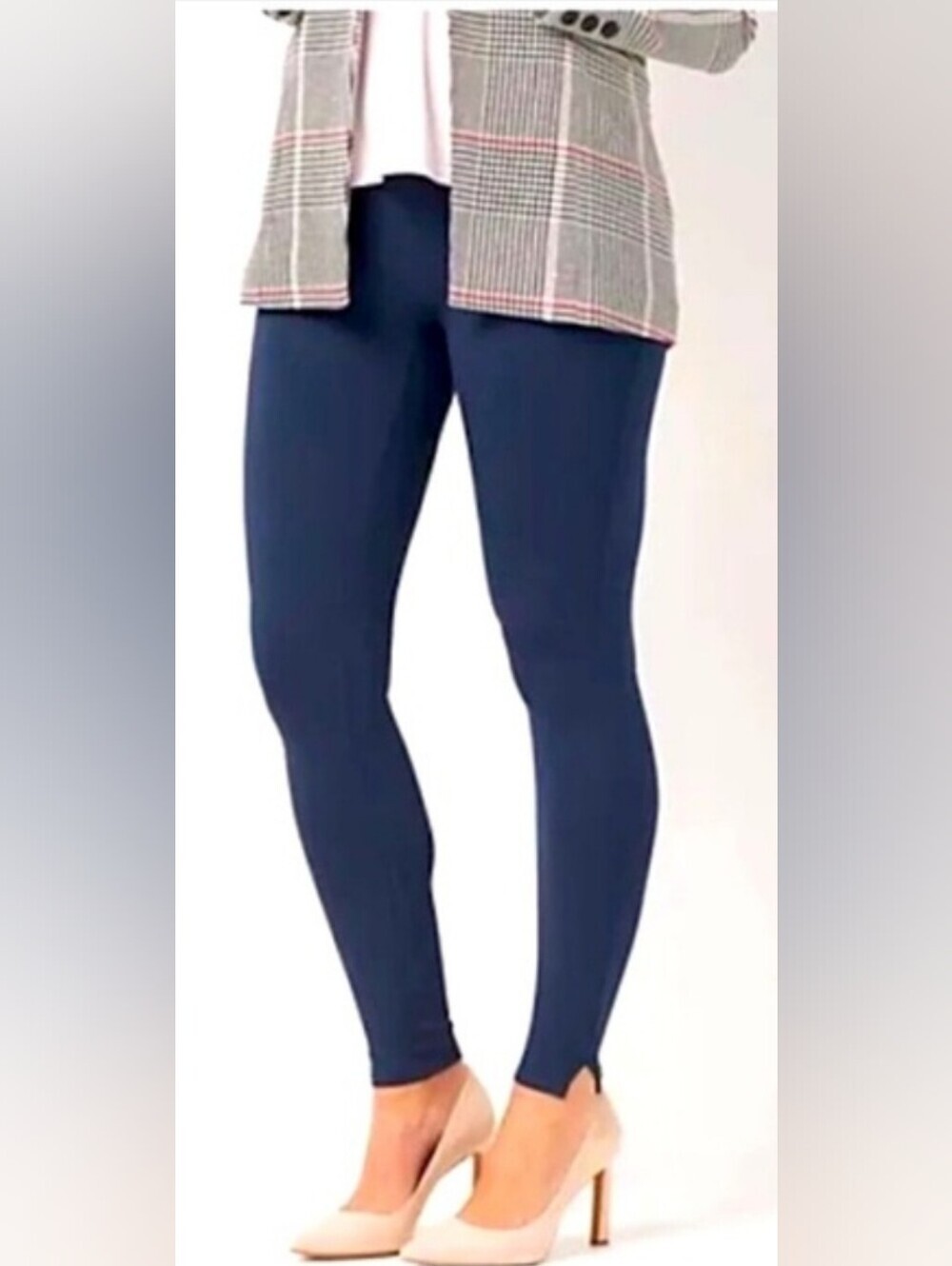 Spanx Ponte Ankle Leggings Size 1X Navy Blue Capsule Minimalist Slimming
